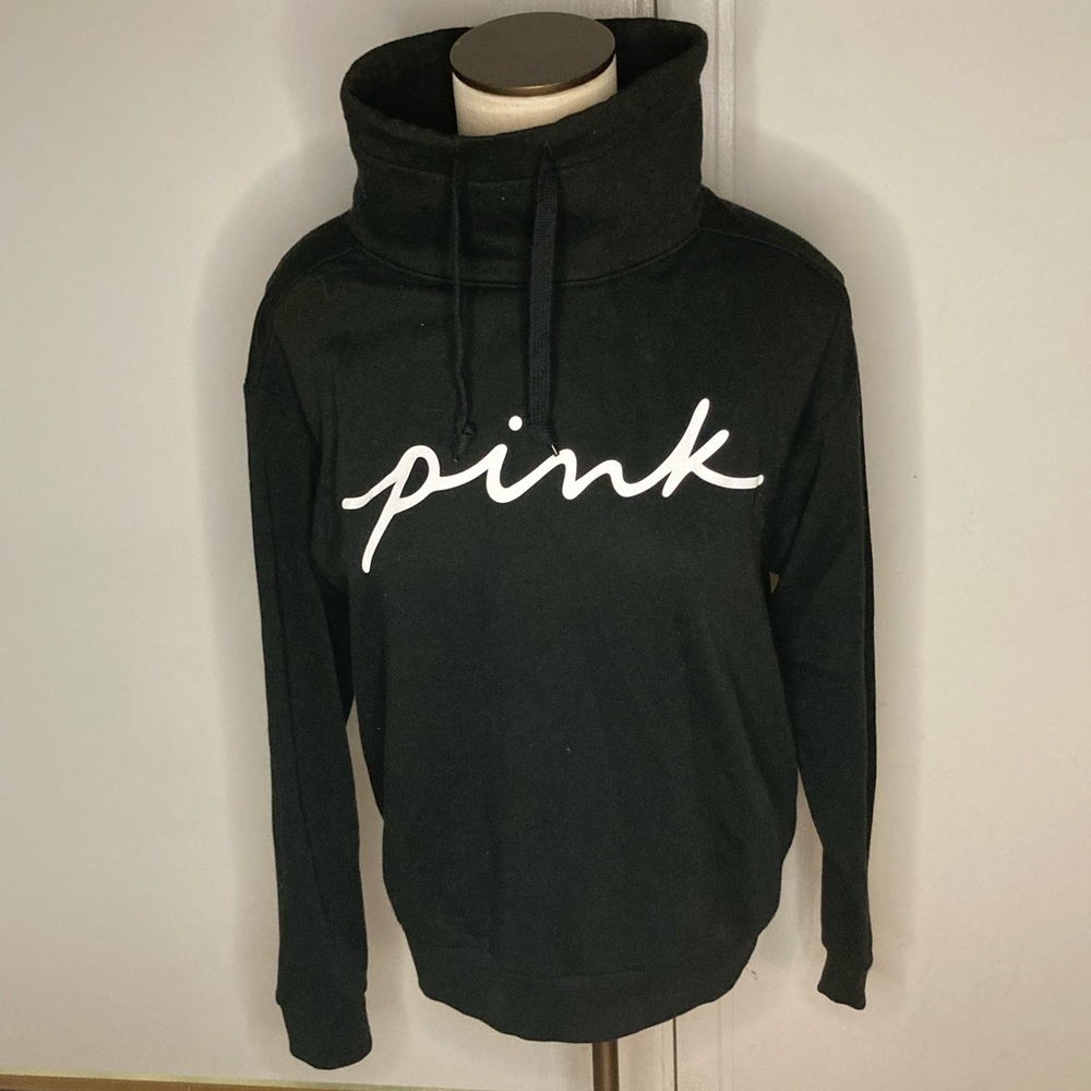 Black hoodless sweatshirt by PINK